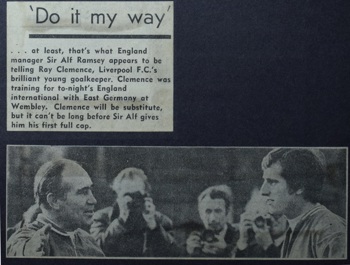 Clemence about to get England chance - November 1970